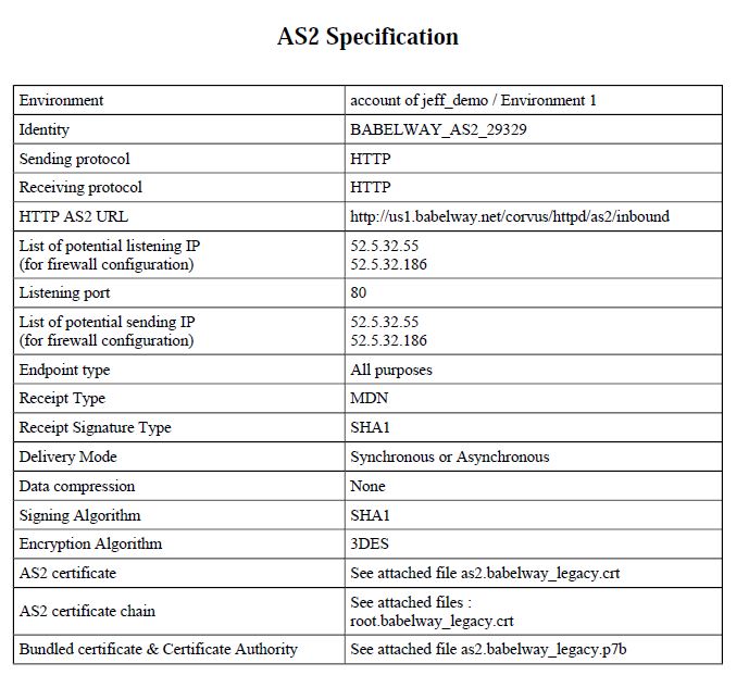 Babelway AS2 specification example